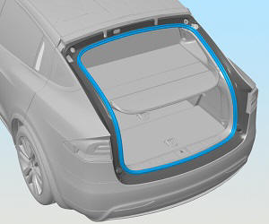 Trim - Liftgate Trough - Upper (Remove and Replace)