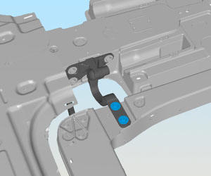 Rear Door Hinge - Primary - Front - LH (Remove and Replace)