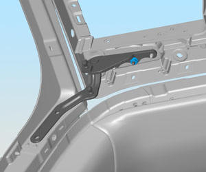 Rear Door Hinge - Secondary - Front - LH (Remove and Replace)