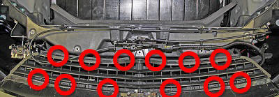 Grille - Front Upper (Remove and Replace)