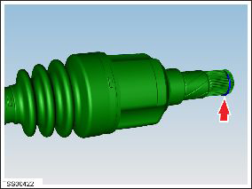 Rear Halfshaft Assembly - Small Drive Unit - LH (Remove and Replace)