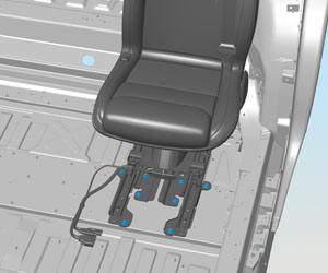 Seat Assembly - 2nd Row - LH (With Broken Seat Track Motor) (Remove)