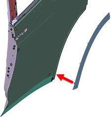 Cladding - Door - Rear - Wheel Arch - LH (Remove and Replace)