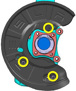 Shield - Dust - Brake - Front - LH (Remove and Replace)