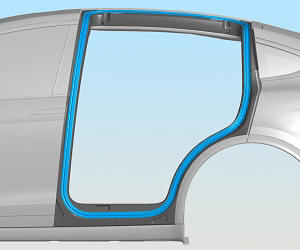Seal - Primary - Rear Door - LH (Remove and Replace)