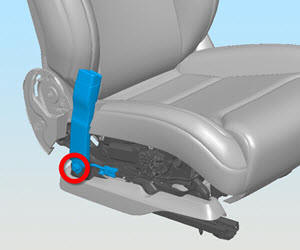 Buckle Assembly - 1st Row - LH (Remove and Replace)