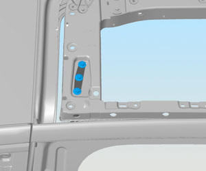 Rear Door Hinge - Secondary - Front - LH (Remove and Replace)