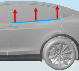 Seal - Door Rear Outer Belt - LH (Remove and Replace)